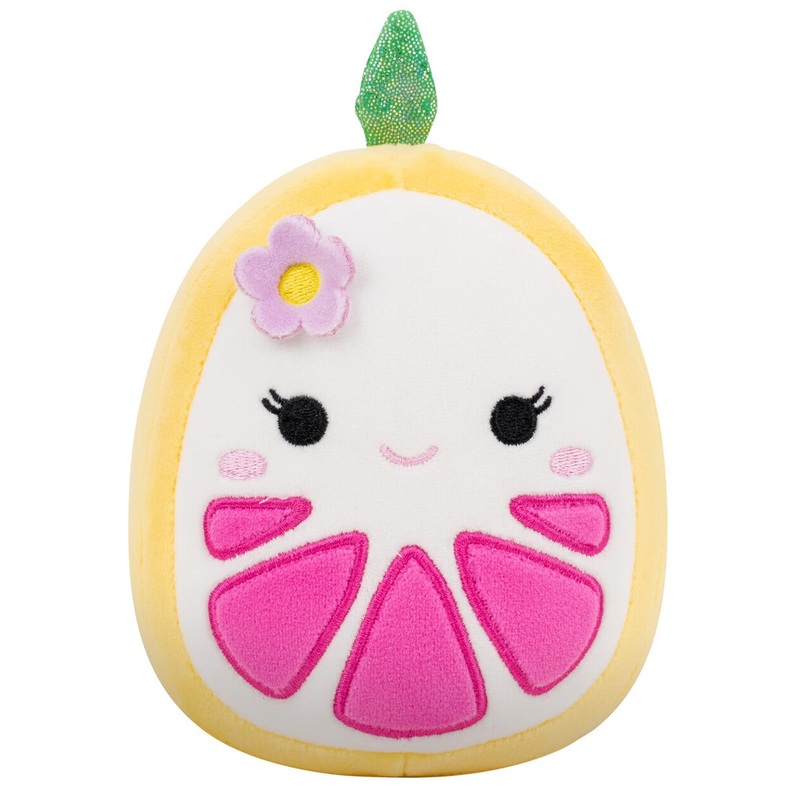 5-Inch Eleanor the Yellow Grapefruit with Flower Hairpin 5″