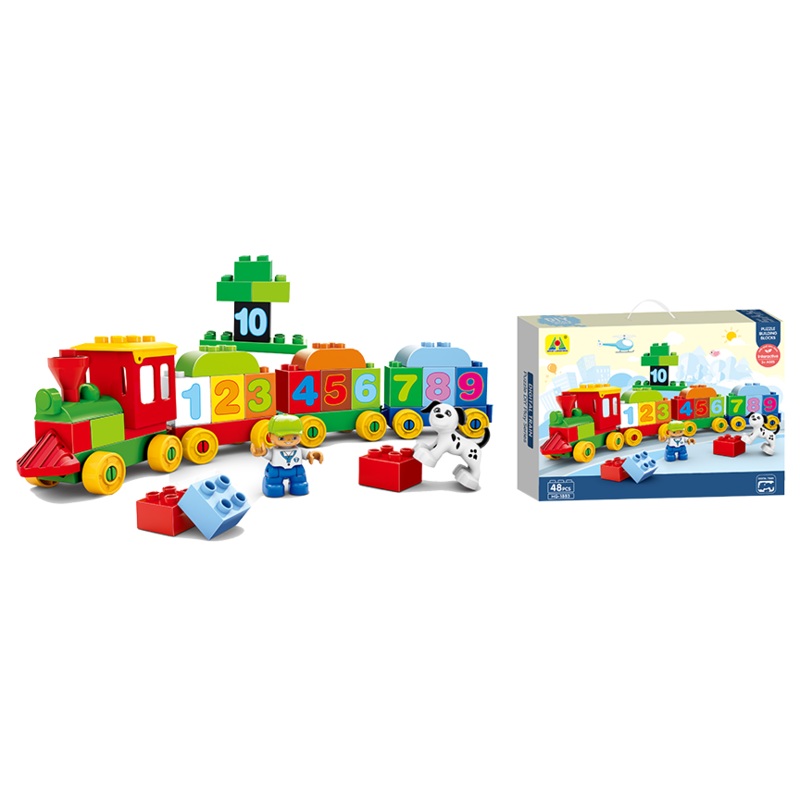 Train Set With Number Blocks 48 pcs