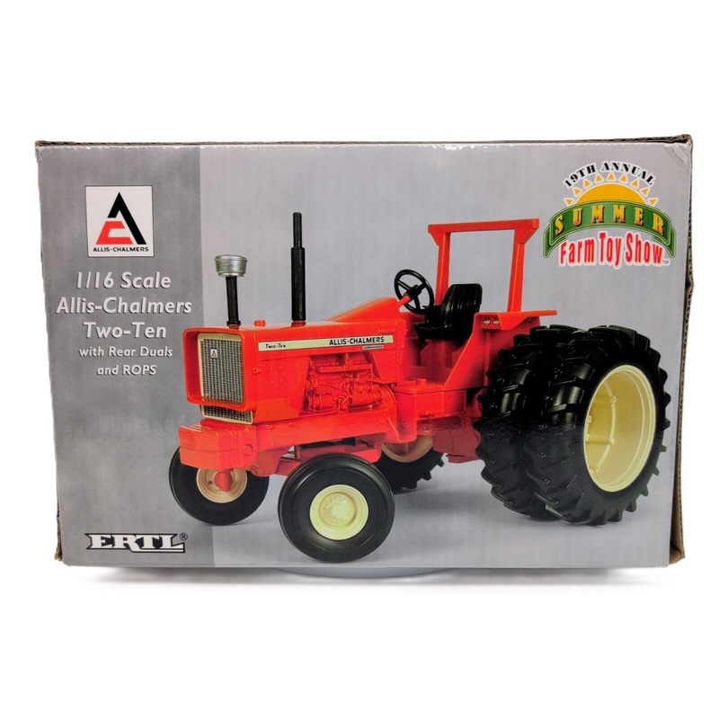 1/16 Allis Chalmers Two-Ten Tractor With Rear Duals & ROPS, 2004 Summer Farm Toy