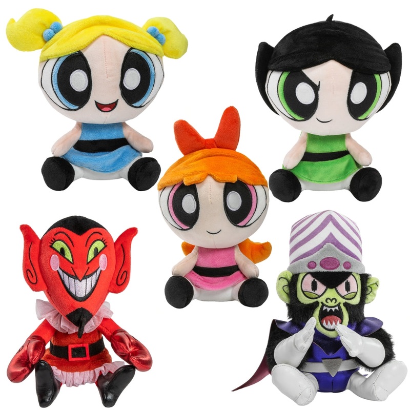 The Powerpuff Girls and Villains Phunny Plush 5-Pack Bundle