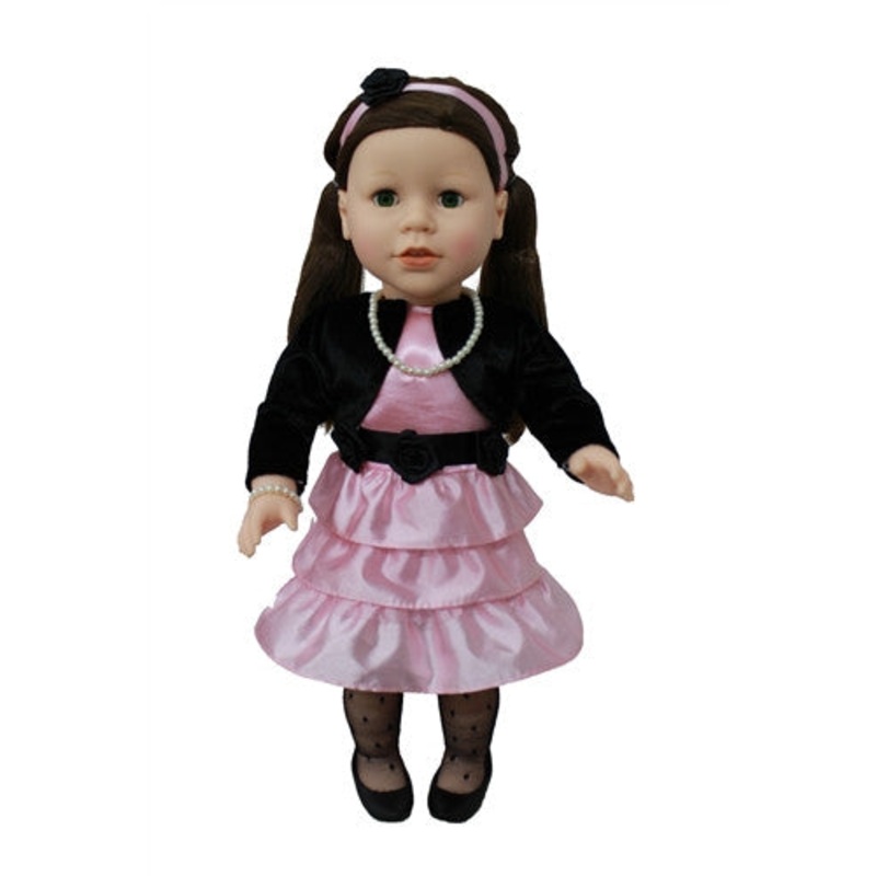 Beverly Hills, 18″ Doll, Brocha, Black Hair & Dressy Outfit