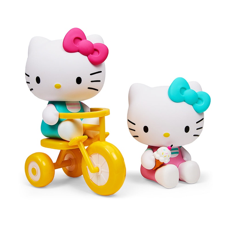 Hello Kitty Tricycle and Ice Cream Play Theme 4.5 Vinyl Figure 2-Pack Set by Kidrobot