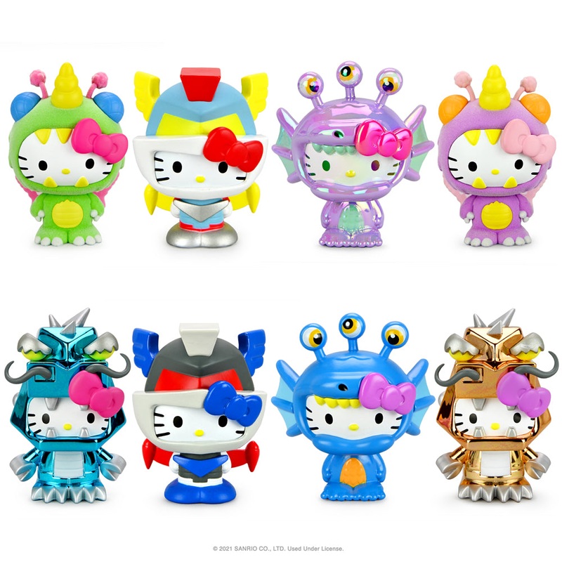 Hello Kitty Kaiju Monsters 3″ Collectible Vinyl Figures by Kidrobot Aquados Blue Wave (SOLD OUT)