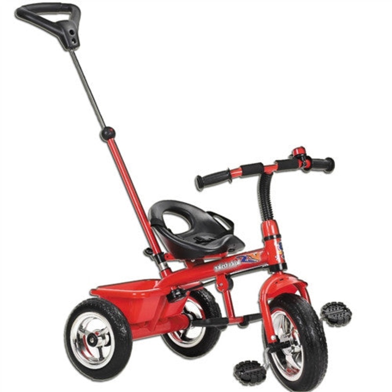 High Bounce Toddler Tricycle, Removable Handle Bar, Ages 18M+ Red