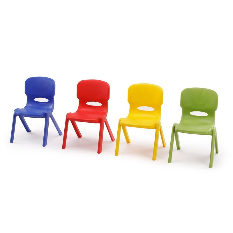 Plastic Stackable School Chair with 10-Inch Seat Height Red