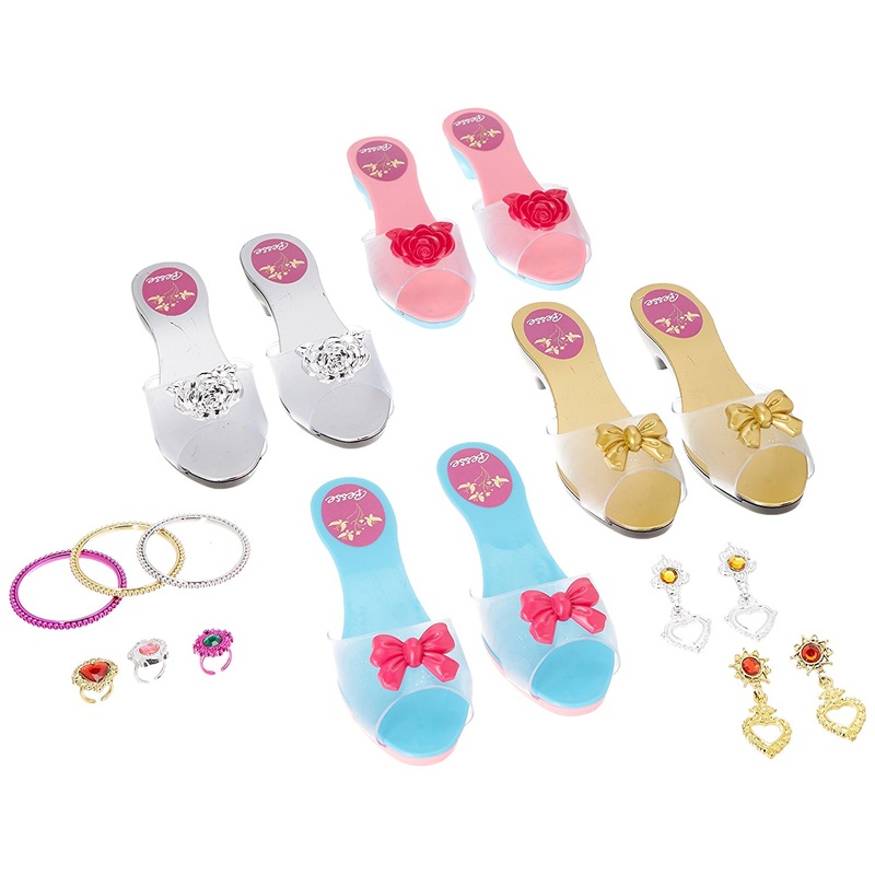 Super star 12 piece Dress up Shoes and Jewelry set.