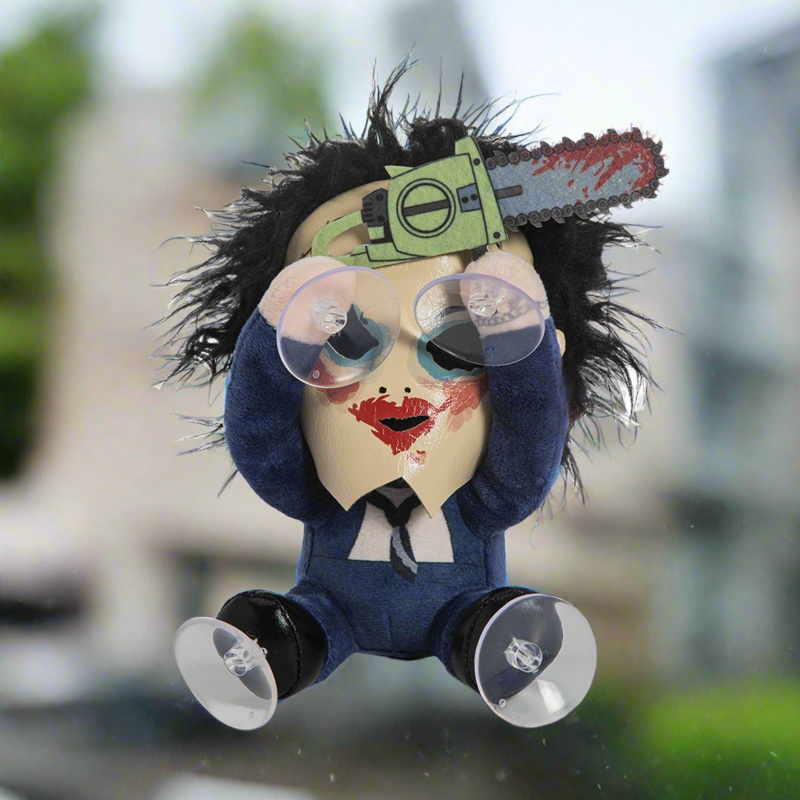 Texas Chainsaw Massacre Leatherface with Pretty Woman Mask Plush Window Clinger