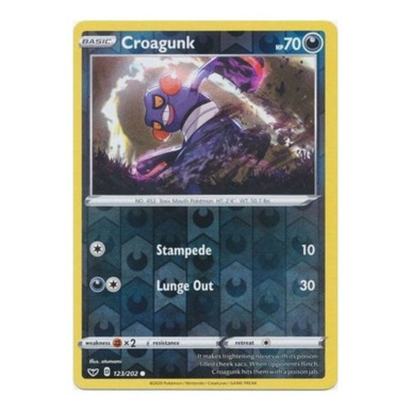 Sword & Shield (Base) 123/202 Croagunk (Reverse Holo)
