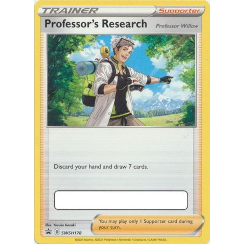Sword & Shield Promo SWSH178 Professor’s Research (Professor Willow Non-Holo Code)