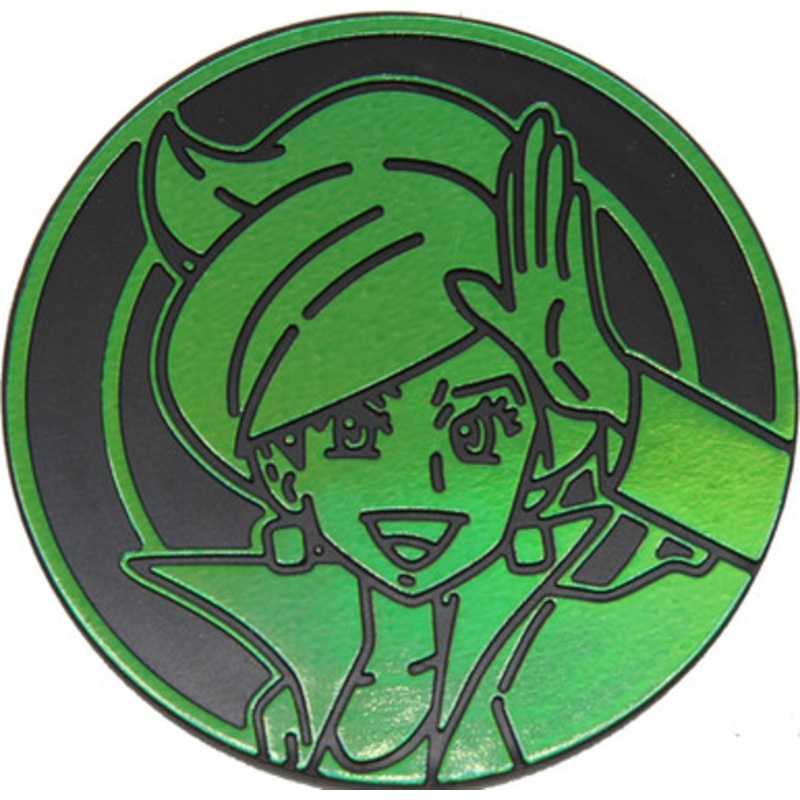 Black & Green Clear Juniper Oversized Coin