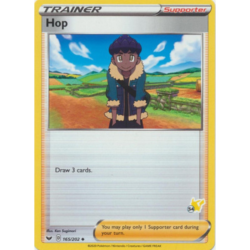 Sword & Shield (Base) 165/202 Hop (Pikachu Symbol 54)