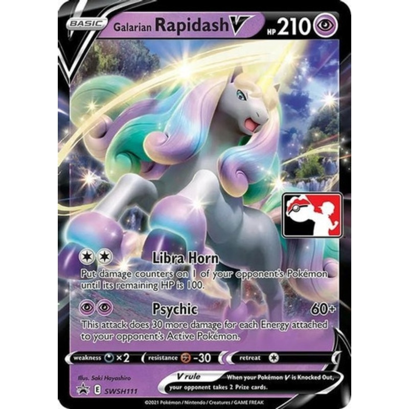 Sword & Shield Promo SWSH111 Galarian Rapidash V (Prize Pack League Promo)