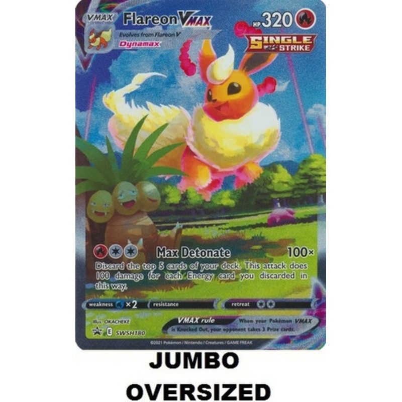 JUMBO Sword & Shield Promo SWSH180 Flareon VMAX