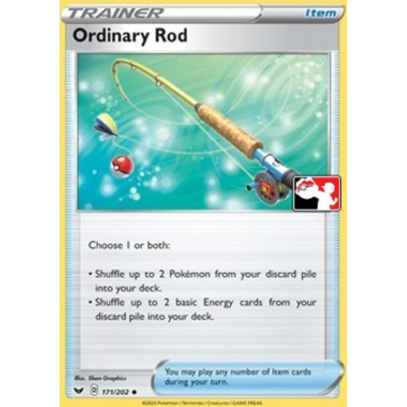Sword & Shield (Base) 171/202 Ordinary Rod (Prize Pack League Promo Non-Holo)
