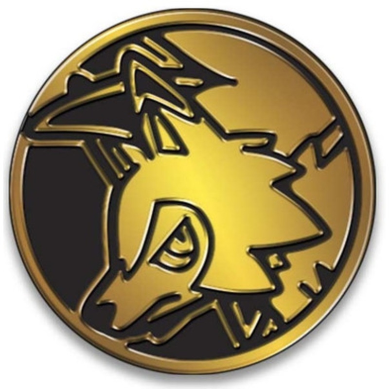 Black & Brown Clear Lycanroc Oversized Coin