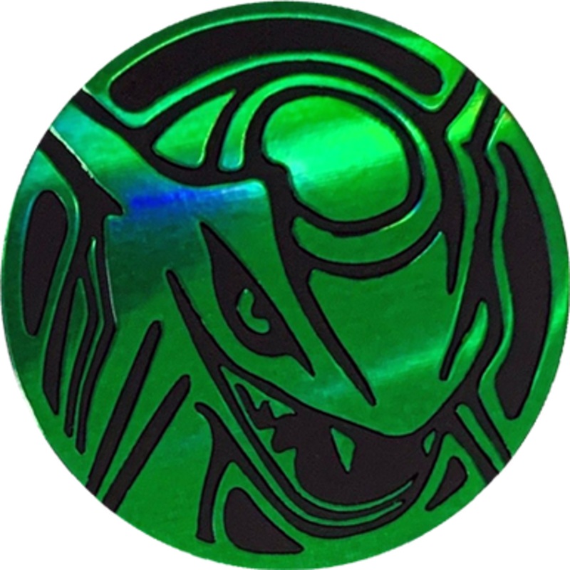 Black & Green Clear Sheen Rayquaza Coin