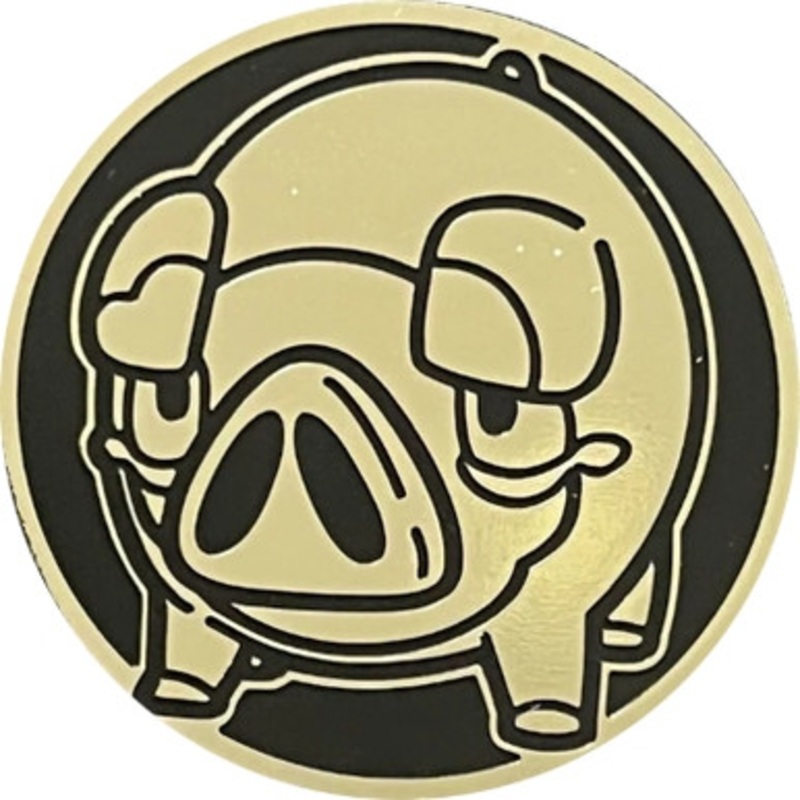 Gold & Black Clear Oversized Lechonk Coin