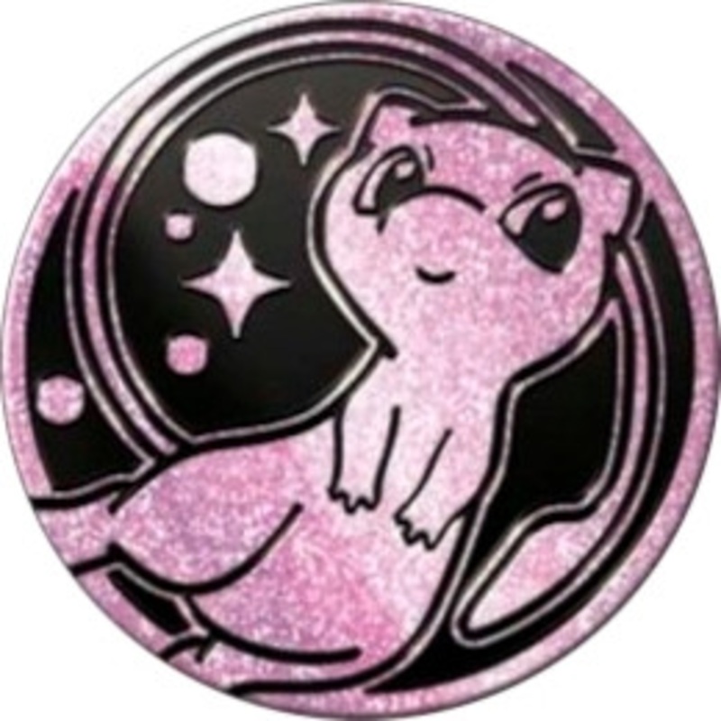 Black & Pink Sparkle Oversized Mew Coin