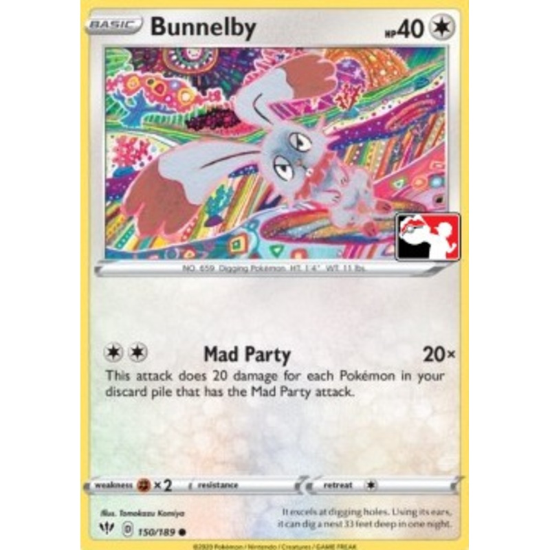 Darkness Ablaze 150/189 Bunnelby (Prize Pack League Promo Non-Holo)