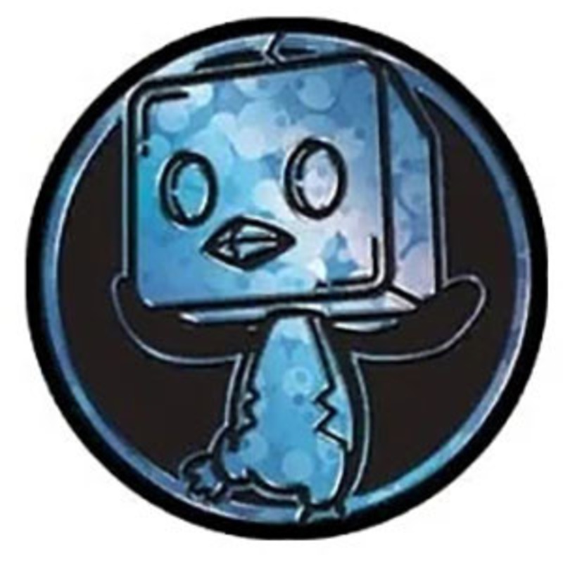 Black & Blue Speckle Eiscue Oversized Coin