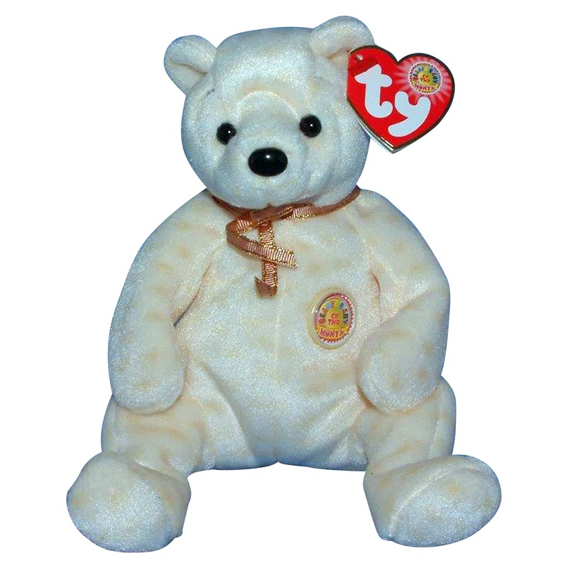 Ty Beanie Baby: Popcorn the Bear BBOM October 2003