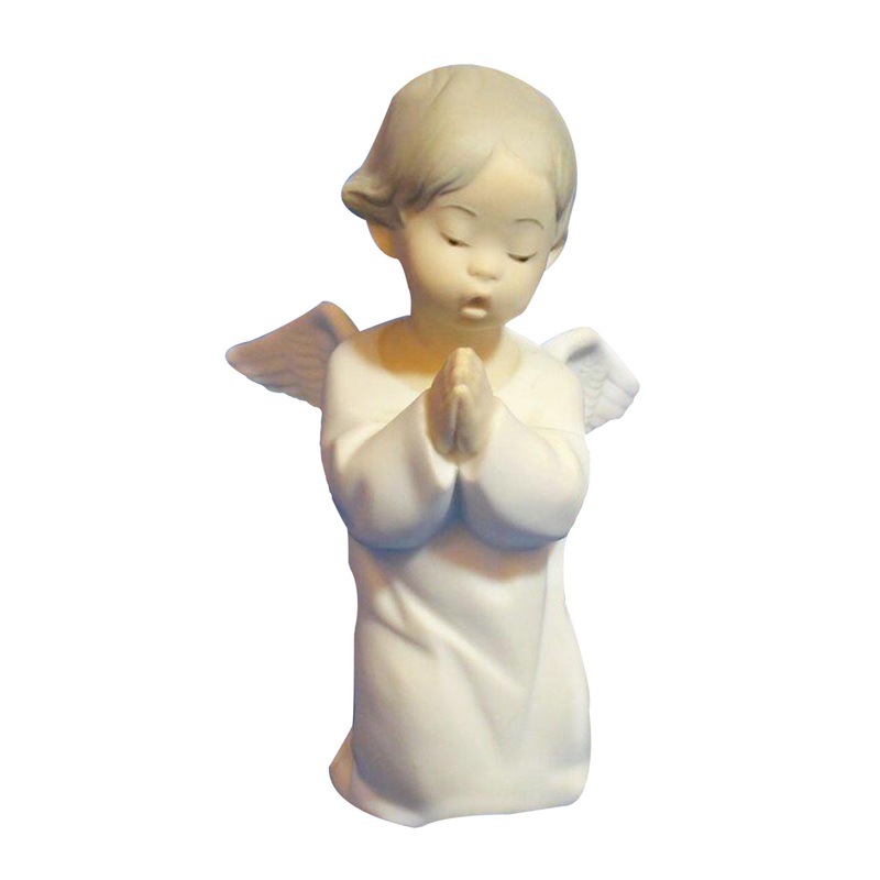 Lladr Figurine: 4538m Angel Praying Matte