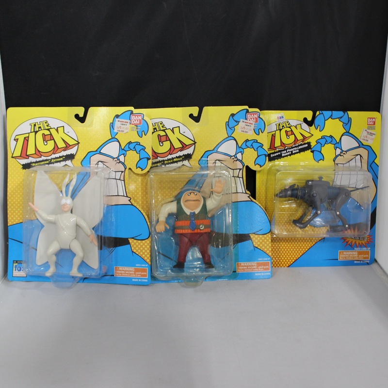 Lot of 3: The Tick Action Figures, 1994 Fox Kids