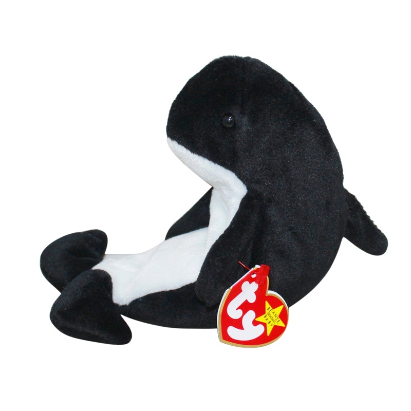 Ty Beanie Baby: Waves the Whale – With Echo Tag