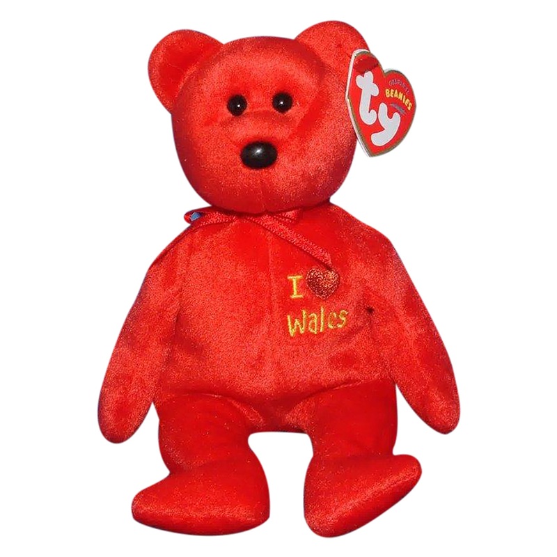 Ty Beanie Baby: I Love Wales the Bear – UK exclusive