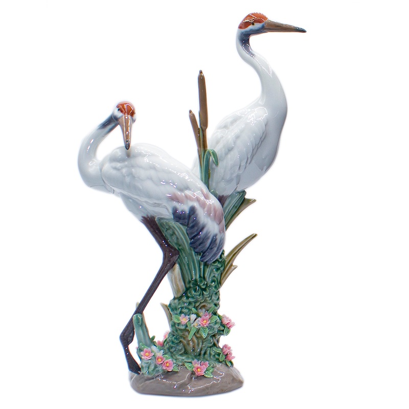 Lladr Figurine: 1611 Courting Cranes
