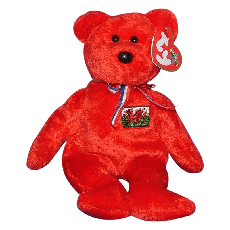 Ty Beanie Baby: Wales the Bear – Flag – Wales Exclusive