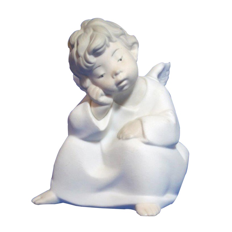 Lladr Figurine: 4539 Angel Thinking – Matte