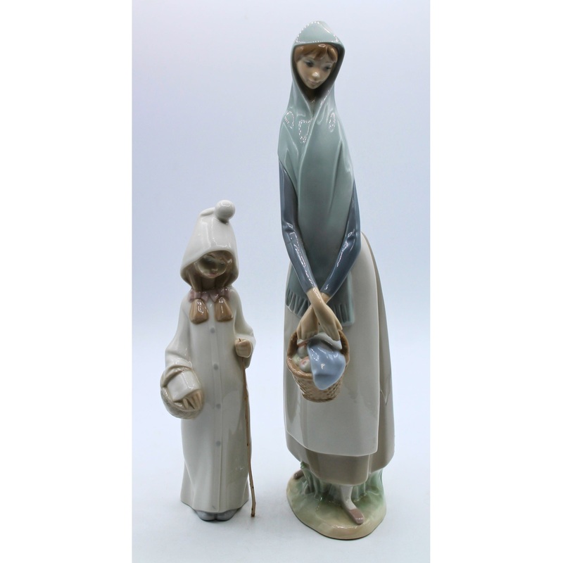 Lot of 2: Basket of Goodies & Girl with Basket | Please Read