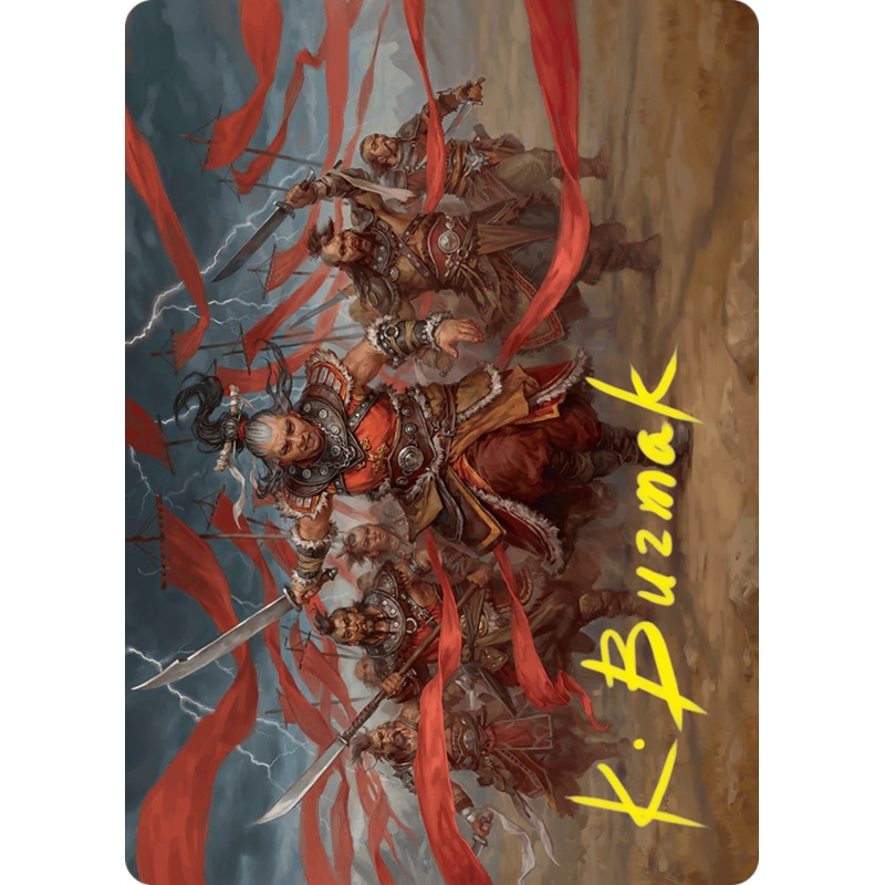 Alesha, Who Laughs at Fate Art Card (14/54) (Gold-Stamped Signature) [Foundations Art Series]