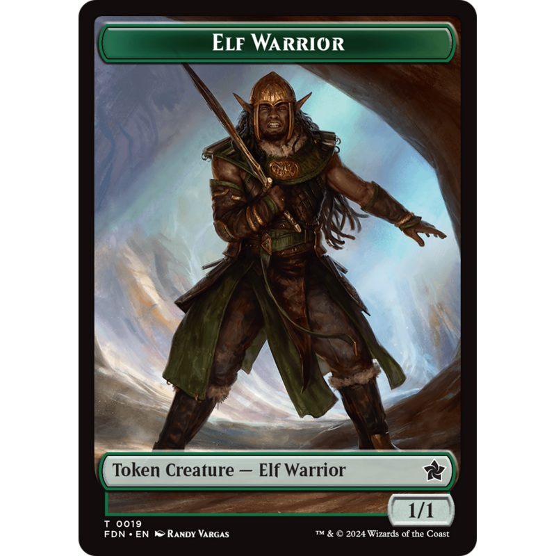 Elf Warrior // Rat (0030) Double-Sided Token [Foundations Tokens]