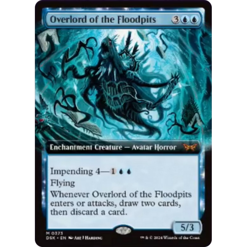 Overlord of the Floodpits (Extended Art) [Duskmourn: House of Horror]
