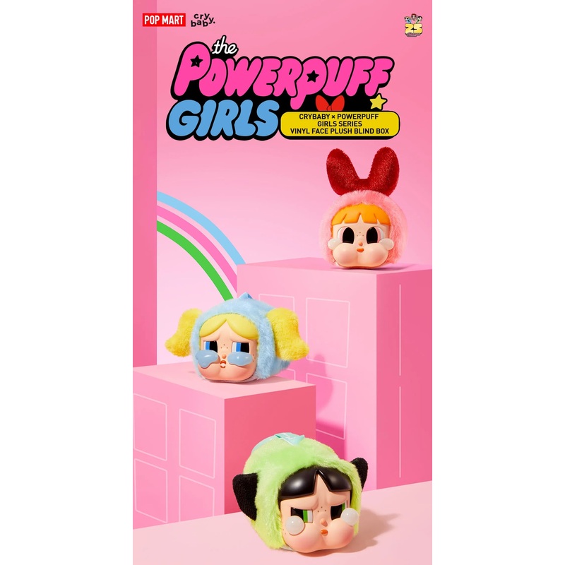 Pop Mart CRYBABY  Powerpuff Girls Series-Vinyl Face Plush Blind Box