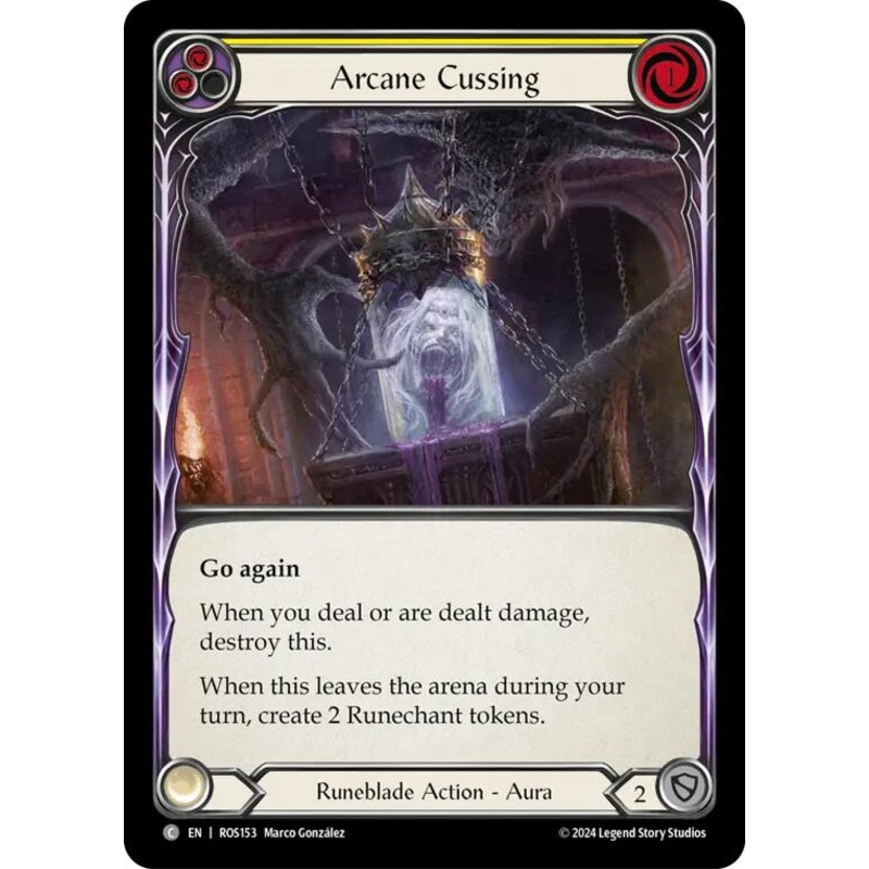 Arcane Cussing (Yellow) [ROS153] (Rosetta)  Rainbow Foil