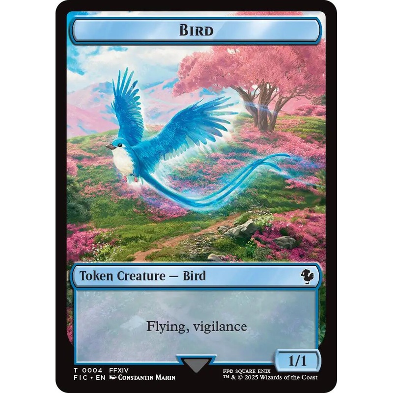 Bird // Hero (0005) Double Sided Token [FINAL FANTASY Commander Tokens]