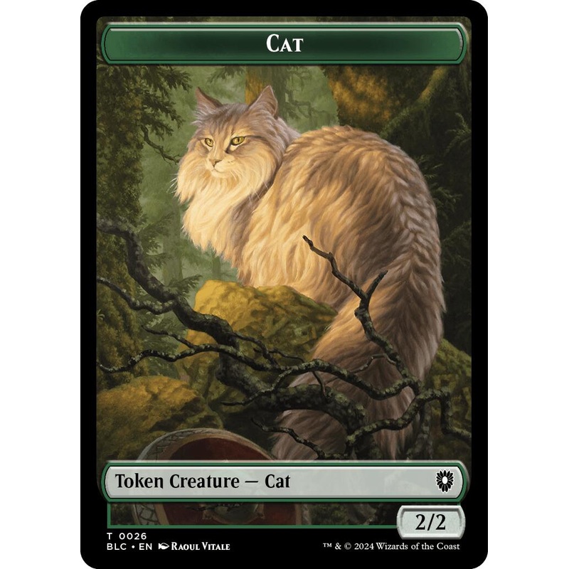Cat // Beast (025) Double-Sided Token [Bloomburrow Commander Tokens]