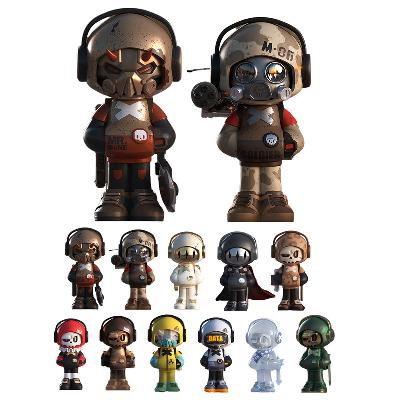 MR.BONE Mini 2 Generation Times Travel Series Blind Box Figure