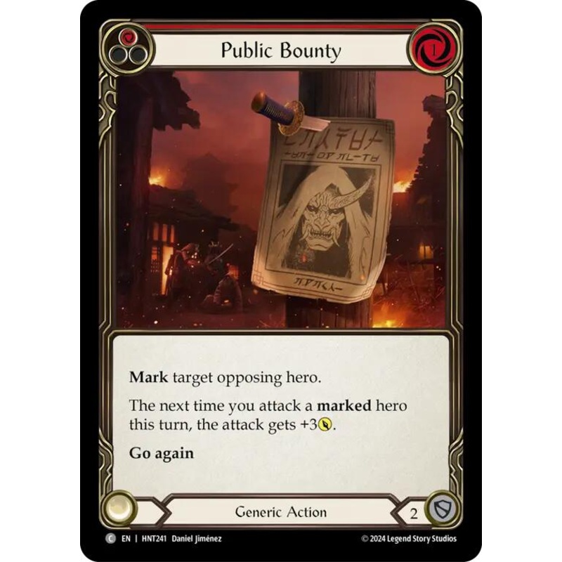 Public Bounty (Red) [HNT241] (The Hunted)  Rainbow Foil