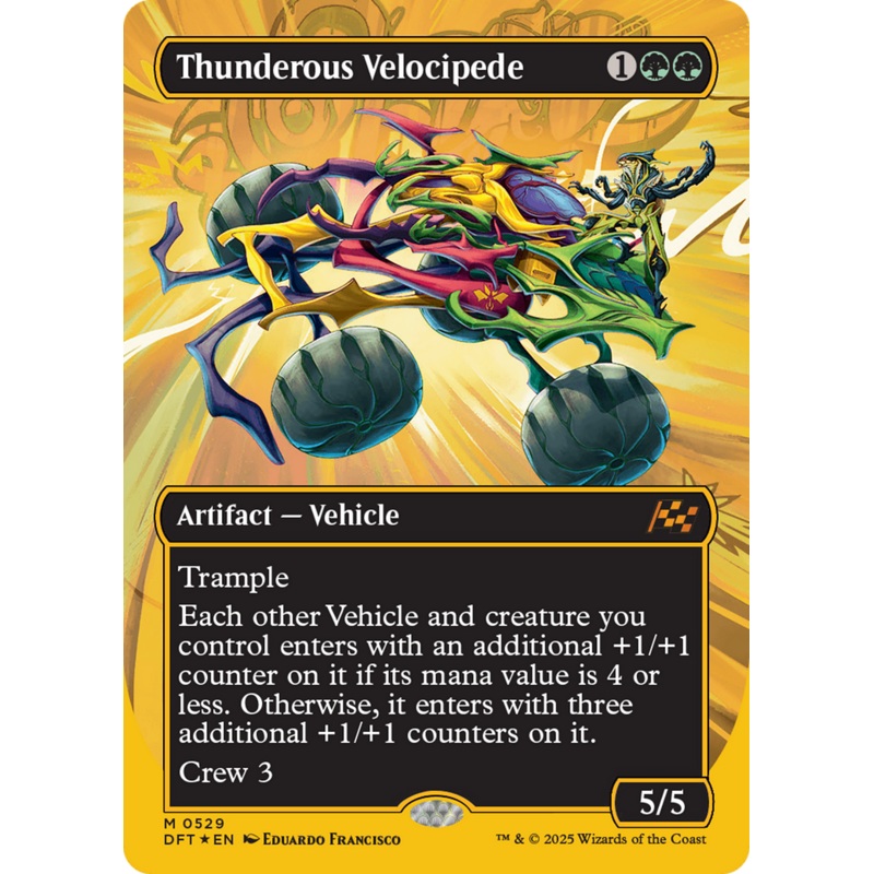 Thunderous Velocipede (Borderless) (First-Place Foil) [Aetherdrift]