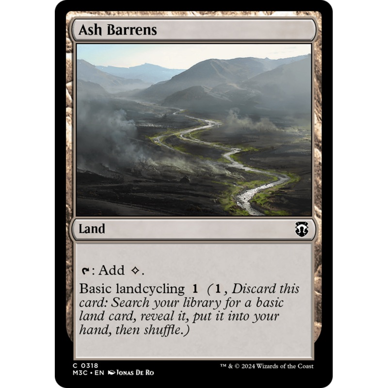 Ash Barrens (Ripple Foil) [Modern Horizons 3 Commander]