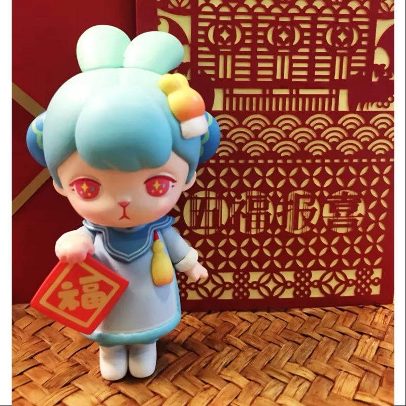 Bunny Happy Spring Festival Series Five Blessings