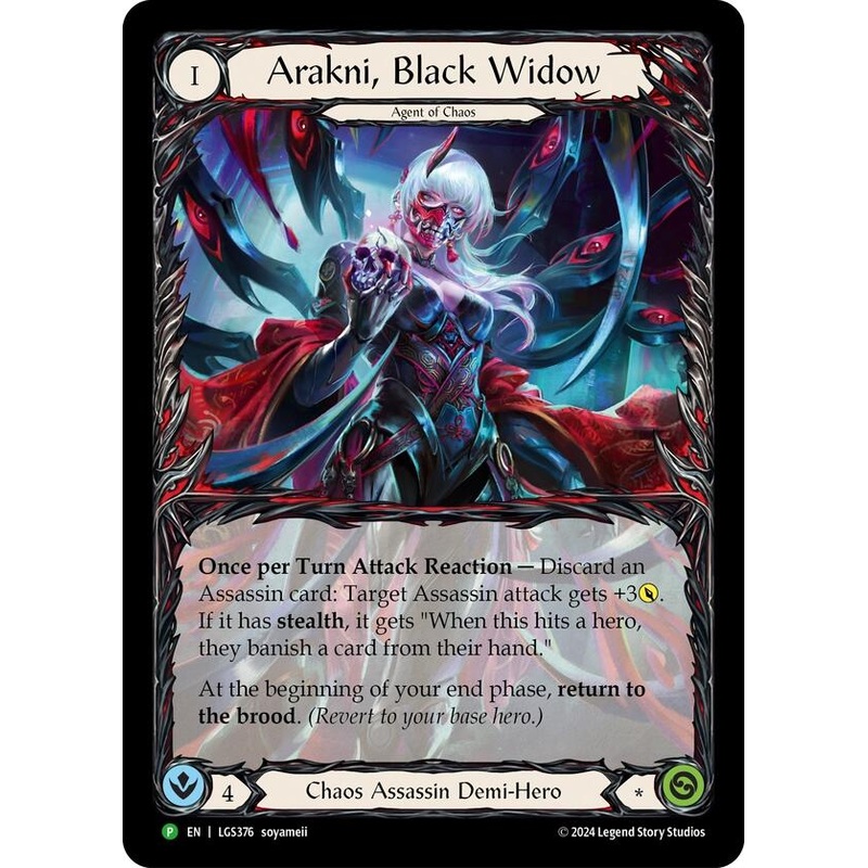 Arakni, Black Widow (Extended Art) [LGS376] (Promo)  Rainbow Foil