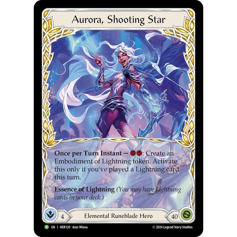 Aurora, Shooting Star [HER120] (Promo)  Rainbow Foil