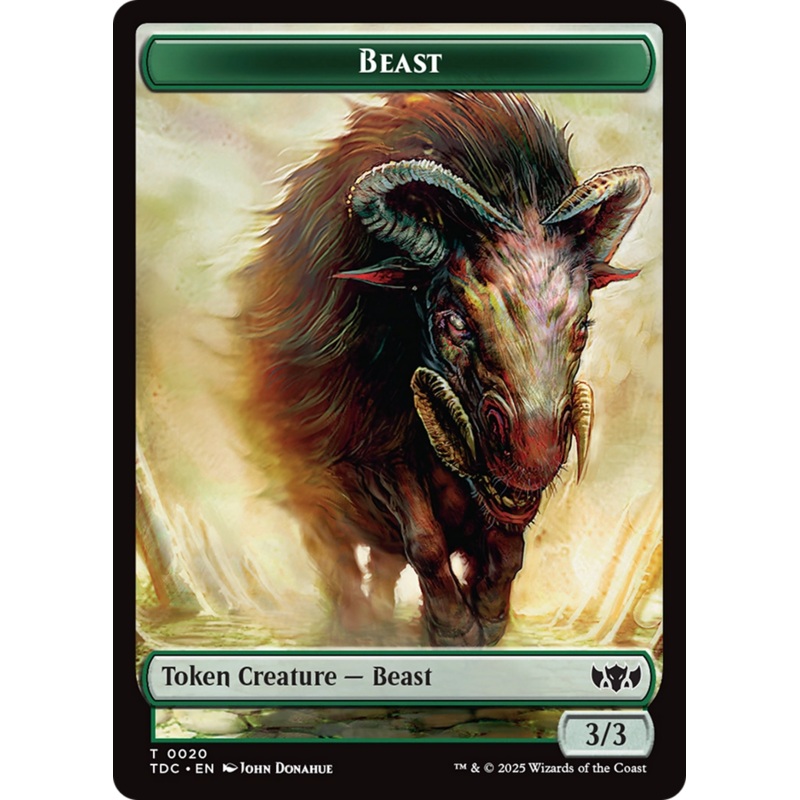 Beast // Treasure Double-Sided Token [Tarkir: Dragonstorm Commander Tokens]