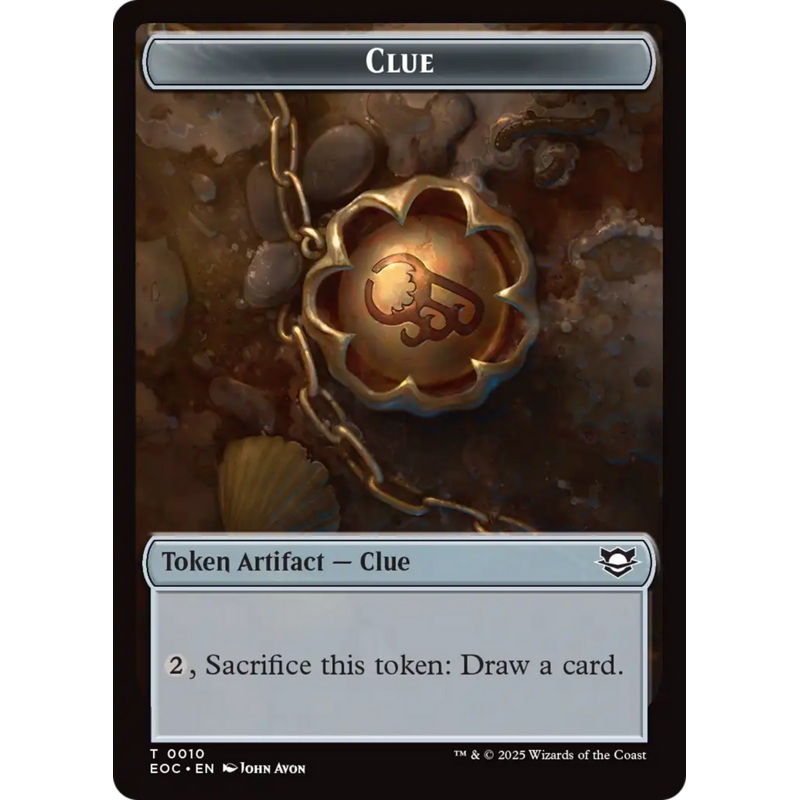 Clue // Beast (0005) Double-Sided Token [Edge of Eternities Commander Tokens]