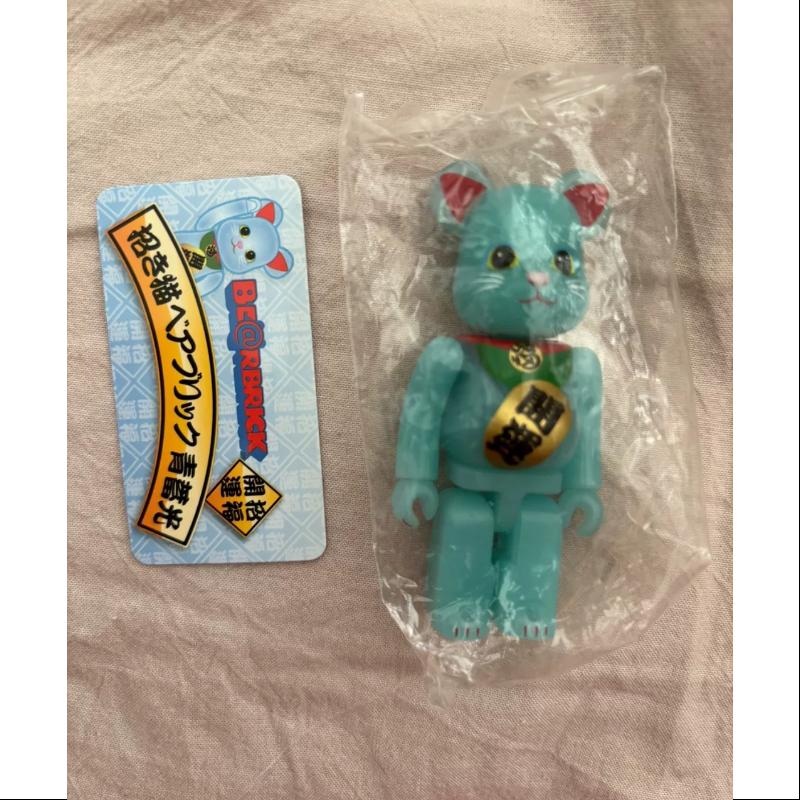 Bearbrick Series 33 ANIMAL Lucky Cat GID Blue 100%